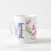 Mug Elégante aquarelle papillon floral M (Devant gauche)