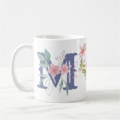 Mug Elégante aquarelle papillon floral M (Gauche)