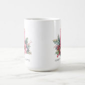 Mug Elégante aquarelle PERSONNALISÉE Bougie de Noël (Centre)