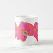 Mug Elégante aquarelle rose Orchidée peinture (Centre)