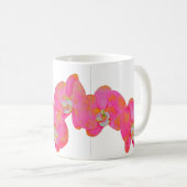 Mug Elégante aquarelle rose Orchidée peinture (Devant droit)
