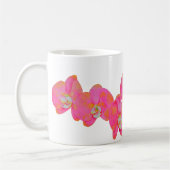 Mug Elégante aquarelle rose Orchidée peinture (Gauche)