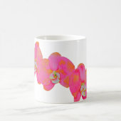 Mug Elégante aquarelle rose orchidées tropicale fleuri (Centre)