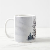 Mug Elégante aquarelle Winter American Robin (Gauche)