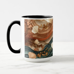 Mug ✨Élégante art de couche de papier botanique abstra
