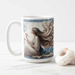 Mug Elégante Artiste Femme - Illustration d'Art Carrel