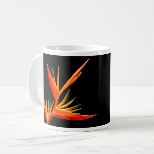Mug Elégante, belle, Fleur Oiseau du Paradis (Devant gauche)