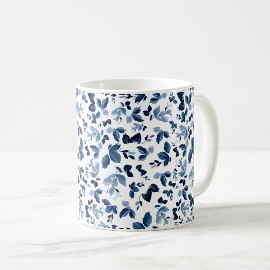 Mug Elégante boue d'aquarelle florale (Devant droit)