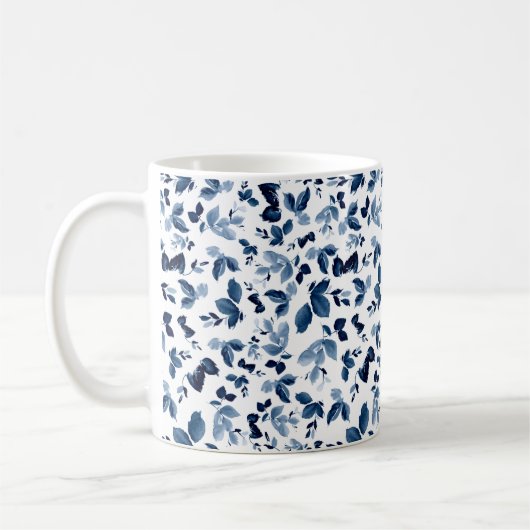 Mug Elégante boue d'aquarelle florale (Gauche)