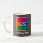 Mug Élégante calligraphie Brown moderne Meilleur papa  (Gauche)