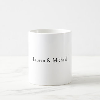 Mug Élégante calligraphie minimaliste mariage noir bla