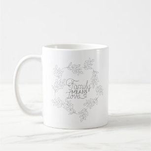 Mug Élégante Citation Chaleur Inspiration Lafy Wreath