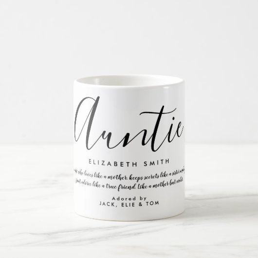 Mug Elégante citation de la fille Script (Centre)