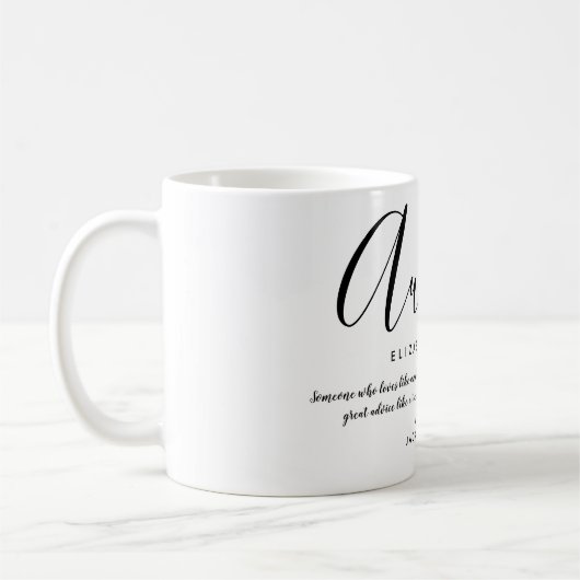 Mug Elégante citation de la fille Script (Gauche)