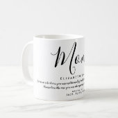 Mug Élégante citation de maman de script féminin  (Devant gauche)