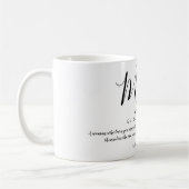 Mug Élégante citation de maman de script féminin  (Gauche)