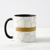 Mug Élégante collection de verre blanc doré moderne (Gauche)
