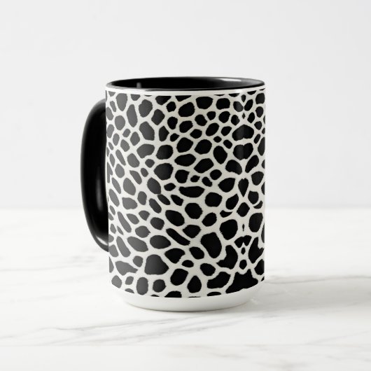 Mug Elégante collection populaire de luxe Leopard blan (Devant gauche)