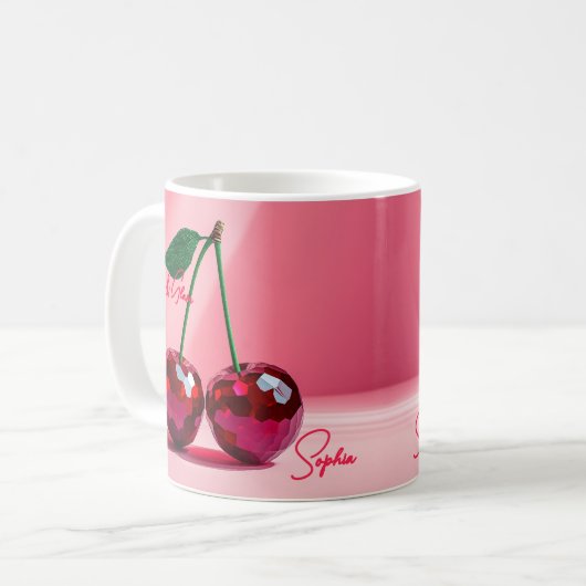 Mug Élégante confiture de cerisier - Ruby Crystal Edit (Devant gauche)
