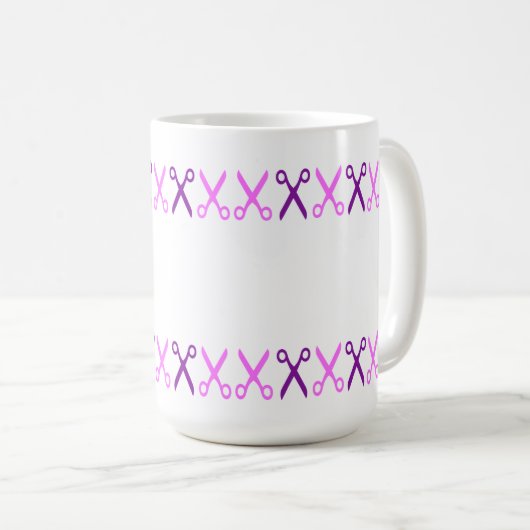 Mug Elégante Coupe Ciseaux Coiffeur Tailor (Devant droit)