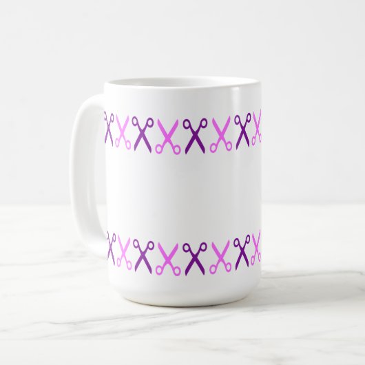 Mug Elégante Coupe Ciseaux Coiffeur Tailor (Devant gauche)