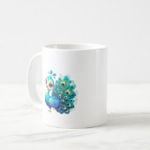Mug Elégante Coupe de Conception de Peacock (Devant gauche)