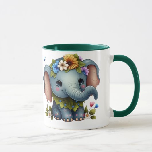 Mug Elégante Coupe Eléphant Design (Droite)