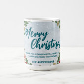 Mug Élégante couronne rouge Holly Berries Gold merry X (Centre)