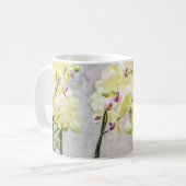 Mug Elégante Crème Romantique & Orchidées Lilac (Devant gauche)