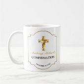 Mug Elégante Croix d'or blanc Boy's Confirmation Favor (Gauche)