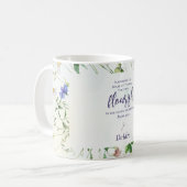 Mug Élégante écriture Fleur sauvage personnalisée (Devant gauche)