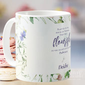 Mug Élégante écriture Fleur sauvage personnalisée