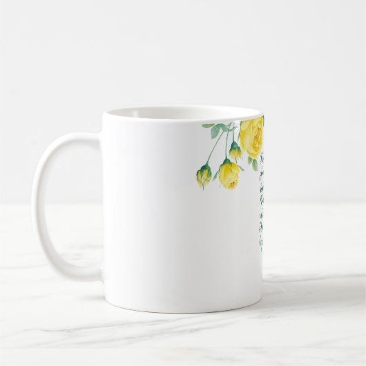 Mug Élégante Écriture Florale 29:11 (Gauche)