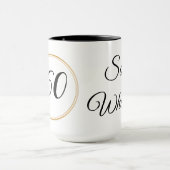 Mug Elégante et moderne aquarelle Florale 60e annivers (Centre)