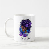 Mug Élégante femme Afro Rose violette (Gauche)
