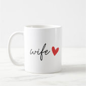 Mug Élégante femme au coeur rouge (Gauche)