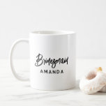 Mug Élégante femme de chambre personnalisée<br><div class="desc">Design,  moderne et élégant,  avec des polices modernes et personnalisables. Personnalisez avec le nom ou la date.</div>