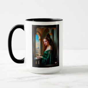 Mug Élégante femme de la Renaissance en robe verte