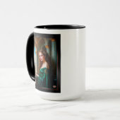 Mug Élégante femme de la Renaissance en robe verte (Devant gauche)