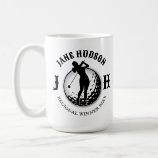 Mug Elégante femme Golf Monogramme Design