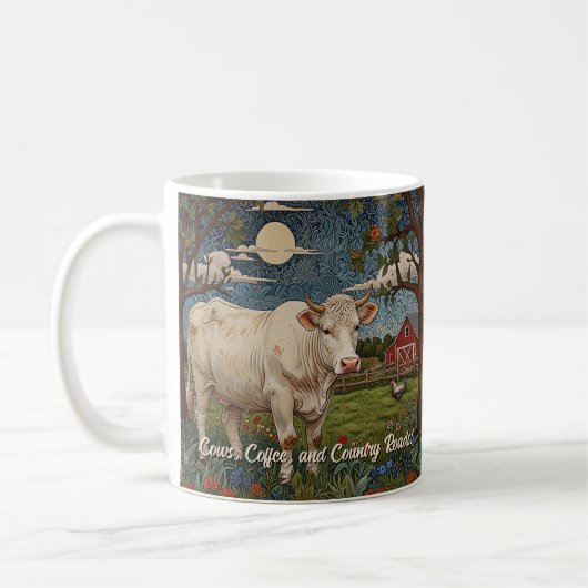 Mug Élégante ferme de vache chic à la campagne (Gauche)