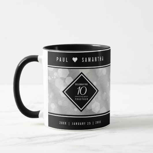 Mug Élégante fête du 10e anniversaire du Mariage de Ti (Gauche)