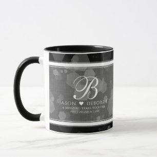 Mug Élégante fête du 4e anniversaire du Mariage de lin