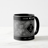 Mug Élégante fête du 4e anniversaire du Mariage de lin (Devant droit)