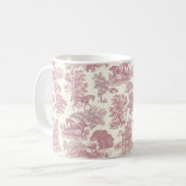 Mug Élégante Fille Chic Cheval Rose Arbres Toile (Devant gauche)