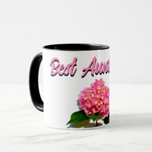 Mug Élégante fleur rose fleurie hydrangée meilleure ta