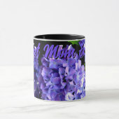 Mug Elégante fleur violette profonde hydrangée Meilleu (Centre)