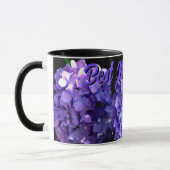 Mug Elégante fleur violette profonde hydrangée Meilleu (Gauche)