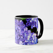 Mug Elégante fleur violette profonde hydrangée Meilleu (Devant droit)