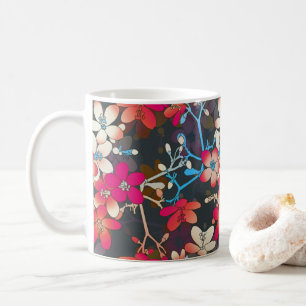 Mug Élégante Fleurs d'Orange rose Tropical